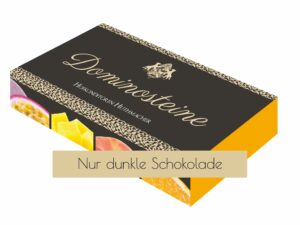 8er gelbe Früchte, nur dunkel - Dominogeschenkpackung