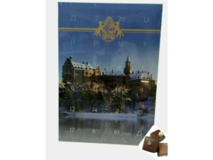 Adventskalender mit Dominosteinen gefüllt